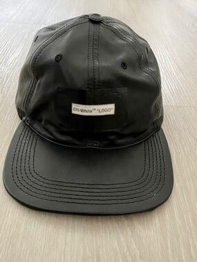 2018 Off-White Leather Logo Cap - Made in Italy